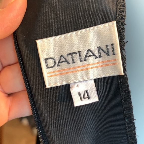 DATIANI BLACK VELVET GOLD BRAID 80’s HOLIDAY COCKTAIL DRESS,CHRISTMAS DRESS - Picture 6 of 12